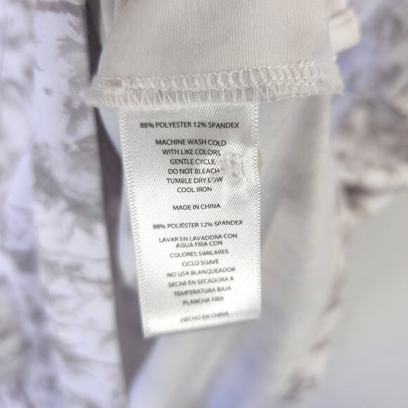 Hickey Freeman Polo Mens Small Gray Tropical Palm Tree All Over Performance Golf - Picture 9 of 9